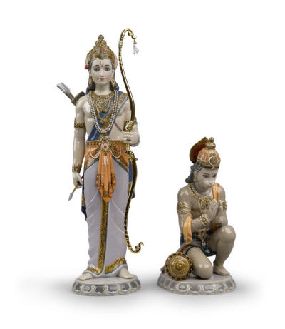 

Lladro Lakshman And Hanuman Sculpture