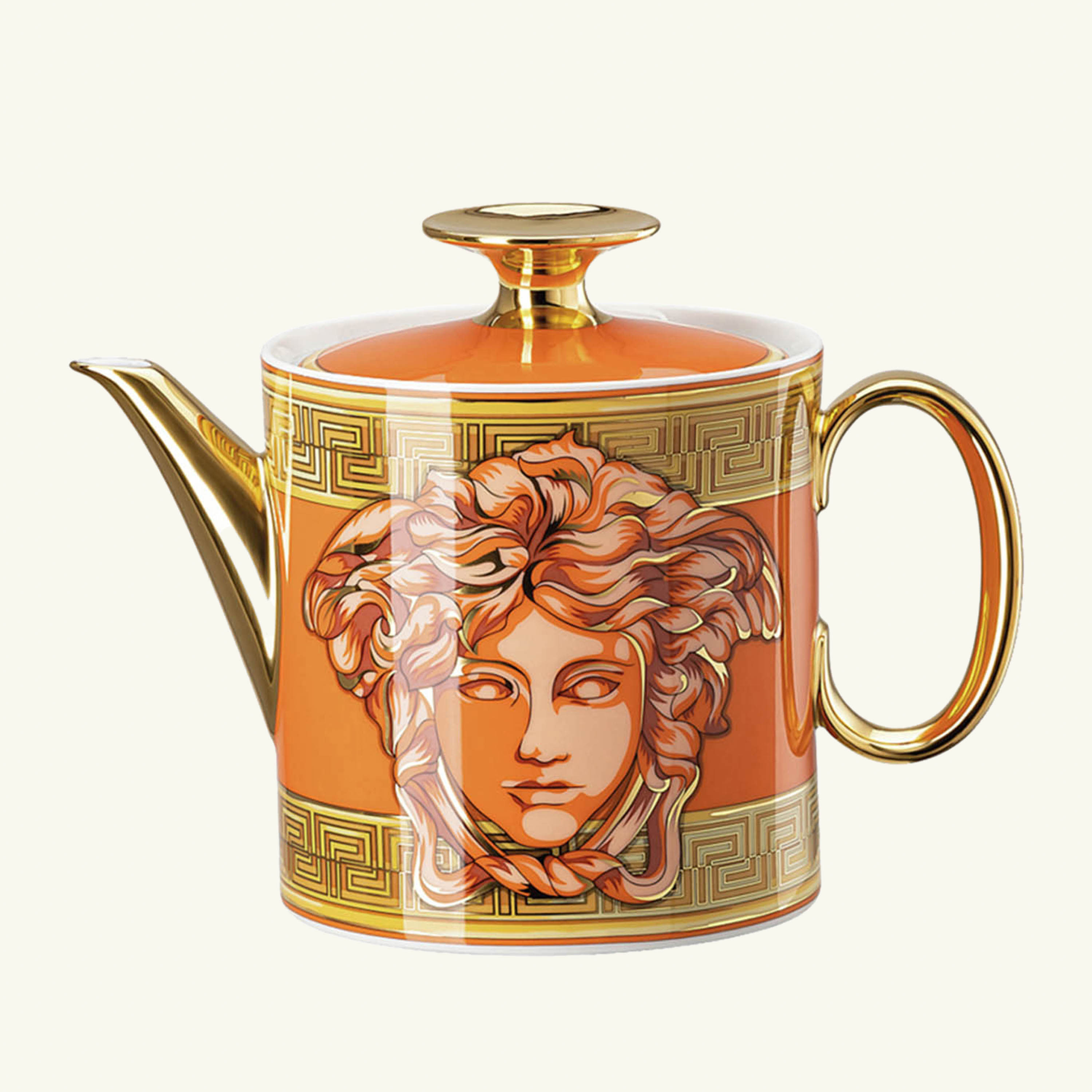 

Orange Coin Tea Pot