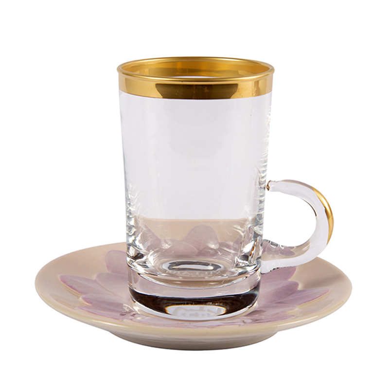 

Peacock Lilac & Gold Green Tea Cup & Saucer