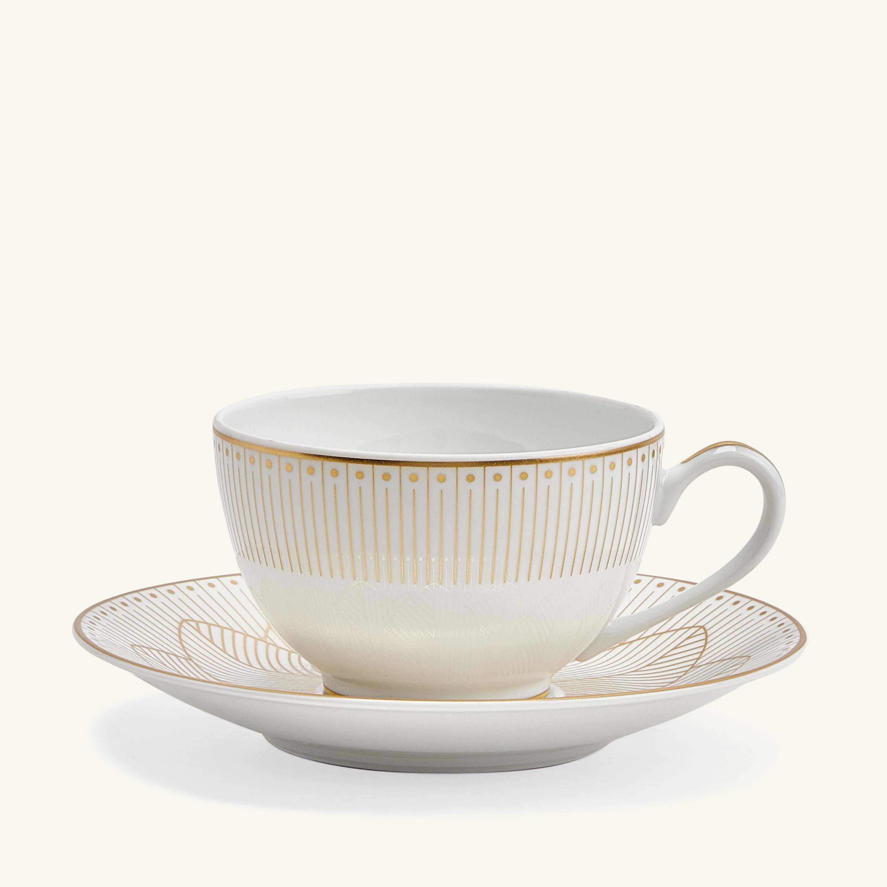 

Malmaison Impériale Set Of 2 Tea Cup And Saucers Gold Finish