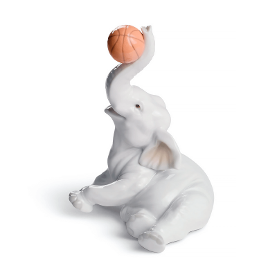 

Lladro Classic Elephant Basket Figurine