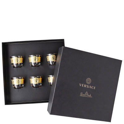 

Prestige Gala Medusa Gold & Clear 6 Cups Set